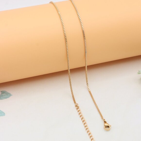 Rose Gold Initial 'T' Pendant Necklace with Sparkling CZ Border, XPNL0400 - Picture 13 of 13